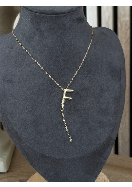 F Harfli Çelik Kolye modelleri