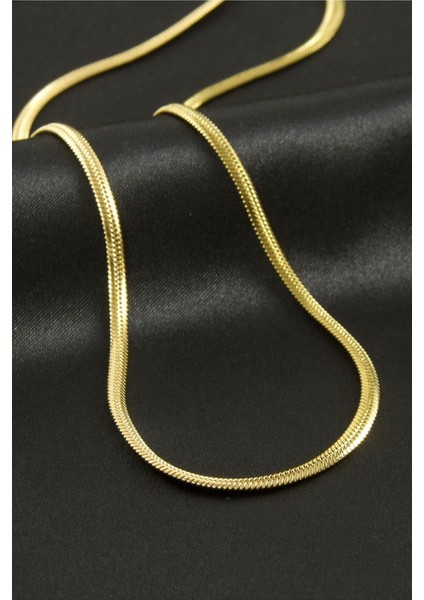 Msa-Shop Italyan Zincir Çelik Kolye 60 Cm-Sarı