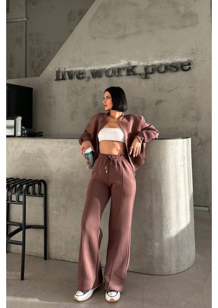 Kadın Şardonlu Üç Iplik Kışlık Eşofman Takımı fiyatları