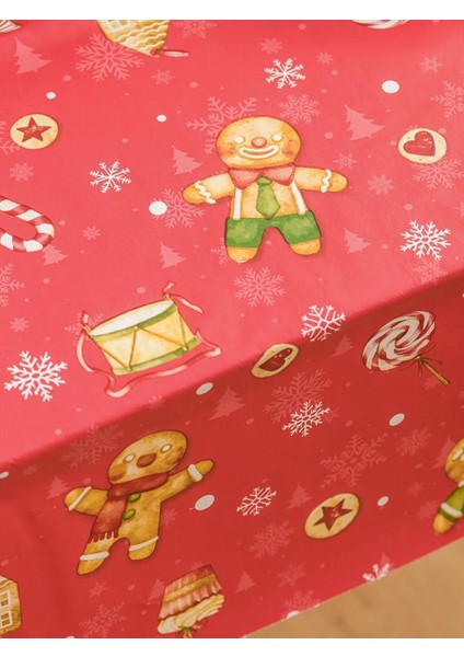 Yılbaşı Temalı Masa Örtüsü 140X140 cm (W5) modelleri