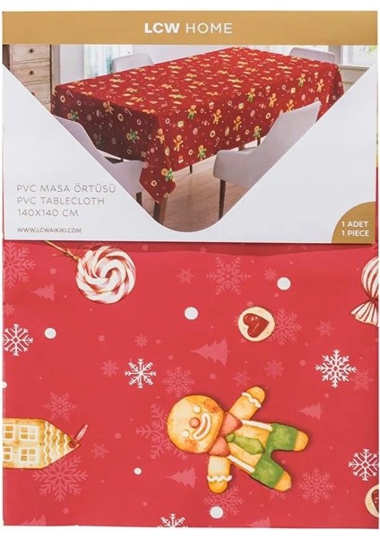 Yılbaşı Temalı Masa Örtüsü 140X140 cm (W5) indirimleri