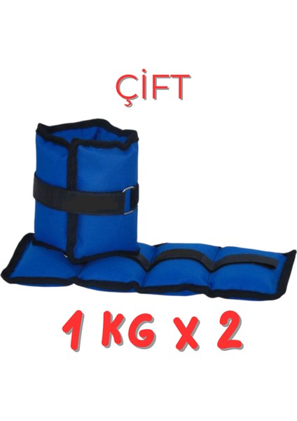 El ve Ayak Ağırlığı | 1 kg x 2 | Cırtlı Ayarlanabilir | Fitness - Kondisyon - Spor | Egzersiz - Rehabilitasyon - Pilates |