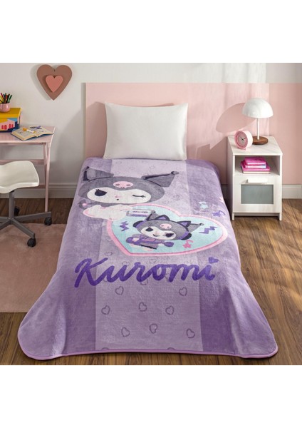 Lisanslı Kuromi Fun Tek Kişilik Battaniye