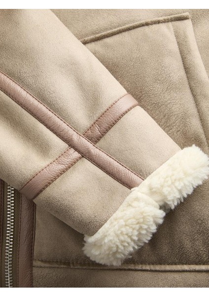 Jack & Jones Jorlıverpool Aviator Jacket – Kürklü Yaka Süet Görünümlü Kışlık Erkek Mont Sn Koleksiyonu modelleri