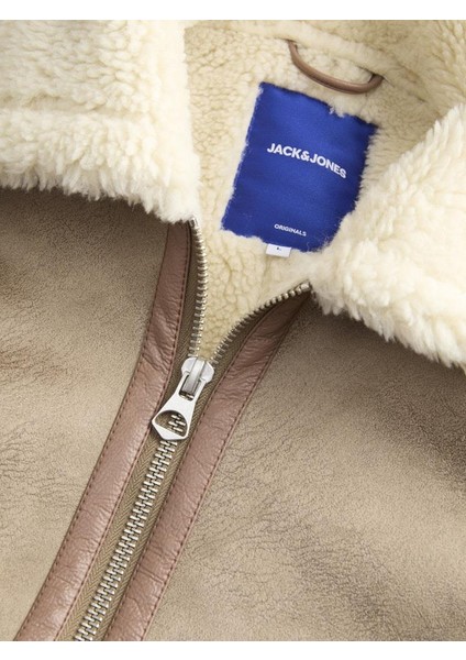 Jack & Jones Jorlıverpool Aviator Jacket – Kürklü Yaka Süet Görünümlü Kışlık Erkek Mont Sn Koleksiyonu fırsatları