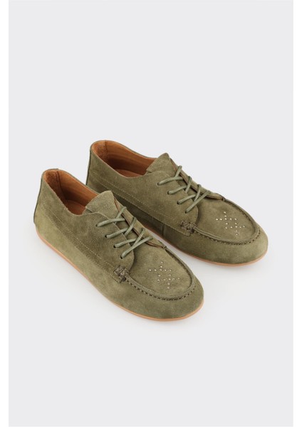 Haki Deri Kadın Günlük Ayakkabı fiyatları