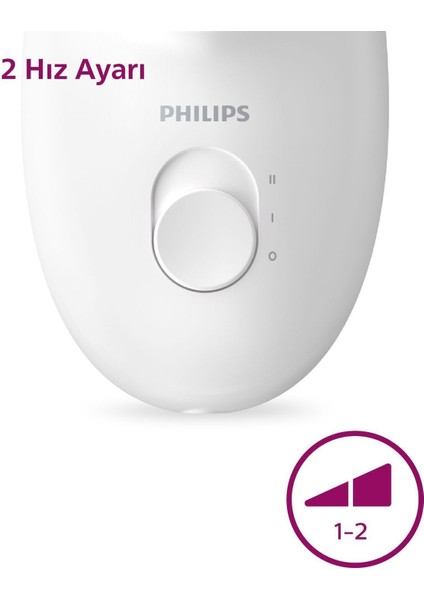Kablolu Epilatör, Bacak Için, 2 Hız, Yıkanabilir Başlık, Beyaz Mor Renk fırsatları