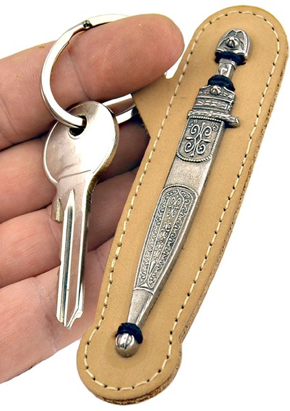 Çerkes Kaması Anahtarlık Gerçek Deri modelleri