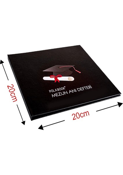 Mezun Anı Defteri – 20X20 cm Siyah Sayfalı Mezuniyet Hatıra Albümü modelleri