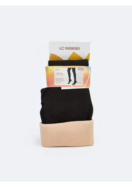 Kadın Düz Içi Polarlı Külotlu Çorap (W5)