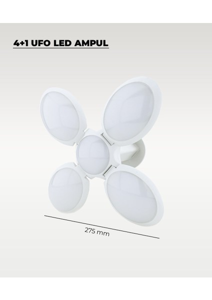 60W Ufo 4+1 Kanatlı Ampul 6500K Beyaz Işık fiyatları