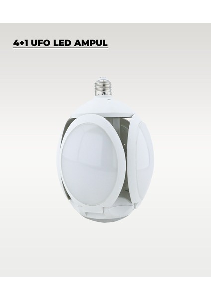 60W Ufo 4+1 Kanatlı Ampul 6500K Beyaz Işık modelleri