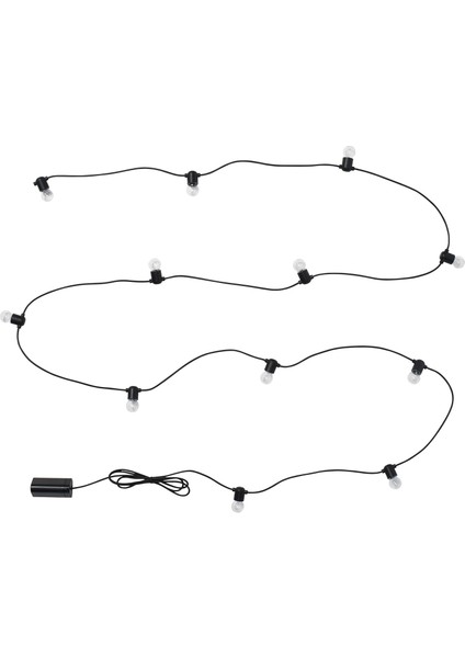 Aydınlatma zinciri, siyah, 5 m, pilli
