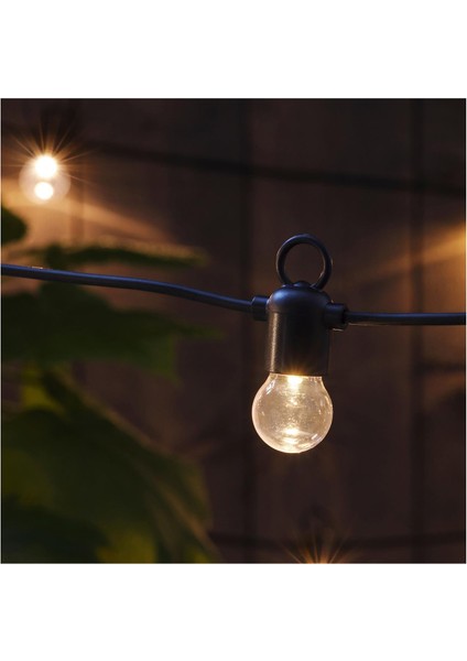 Aydınlatma zinciri, siyah, 5 m, pilli modelleri