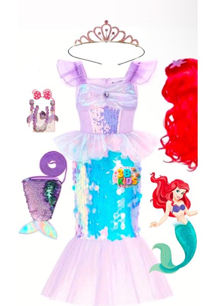 Deniz Kızı Peruklu Kostüm Seti (Videolu)