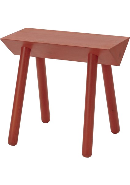 Ahşap Tabure, Turuncu-Kırmızı