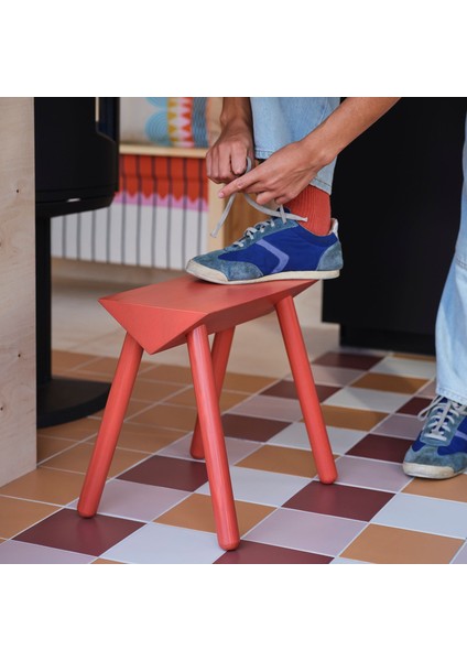 Ahşap Tabure, Turuncu-Kırmızı modelleri