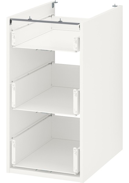 Çekmeceli alt dolap iskeleti, beyaz, 40x60x75 cm, 3 çekmeceli