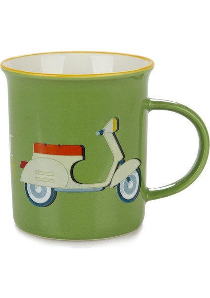 Vespa Kupa-Bardak Seramik *scooter Motif* / Balvı