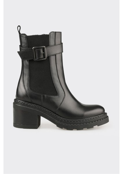 Siyah Deri Kadın Günlük Bot