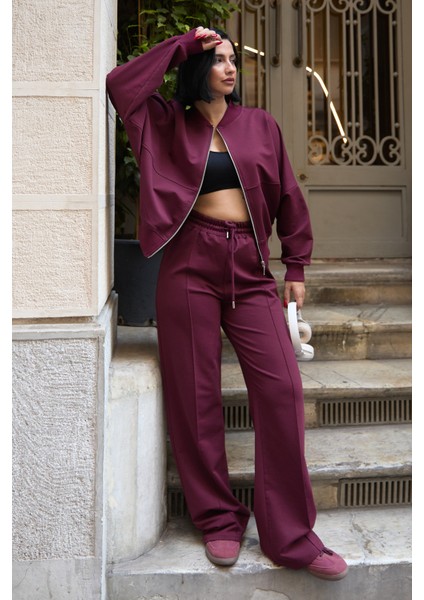 Çimalı Fermuar Detay 2 Iplik Eşofman Takım