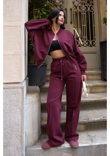 Çimalı Fermuar Detay 2 Iplik Eşofman Takım modelleri