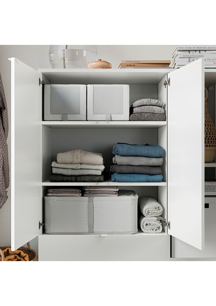 Dolap kombinasyonu, beyaz, 245x47x140 cm fırsatları