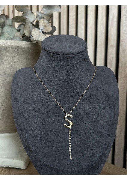 S Harfli Çelik Kolye