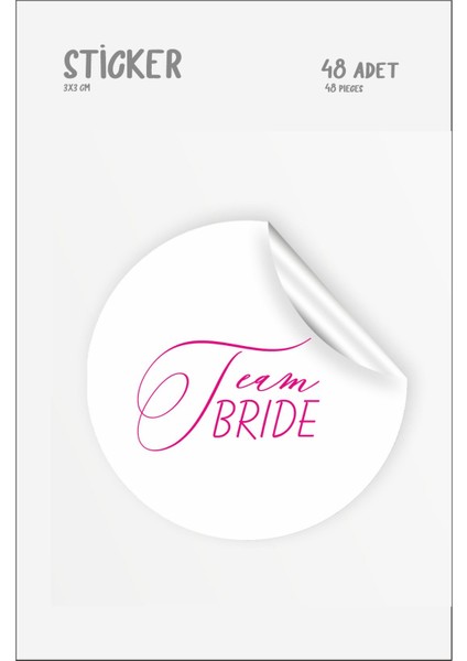 Team Bride Sticker 3 cm
