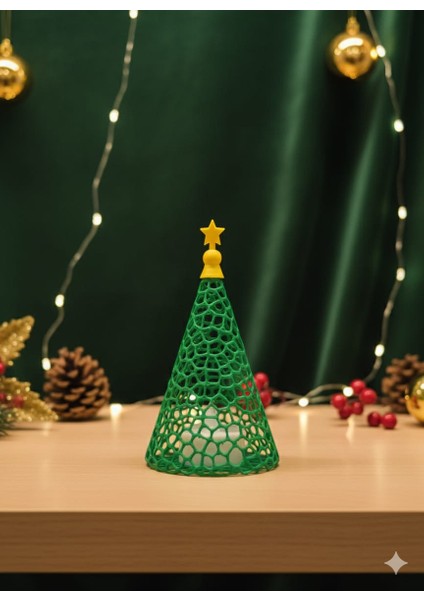 Ceresshop Yılbaşı Çam Ağacı Mumluk – Işıklı Dekoratif Tealight Yeşil fırsatları