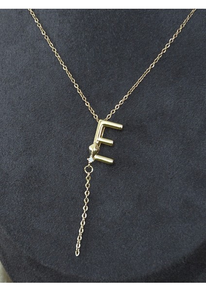 E Harfli Çelik Kolye modelleri