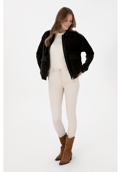 Kadın Siyah Dokuma Mont 50313095-VR046 fırsatları