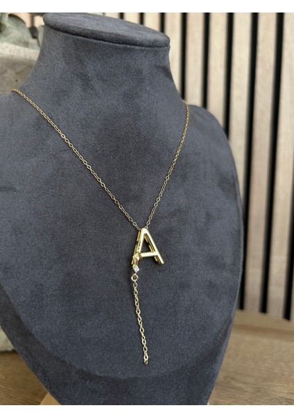 A Harfli Çelik Kolye