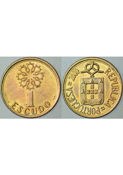 Portekiz 1 Eskudo 2000 Çilaltı.