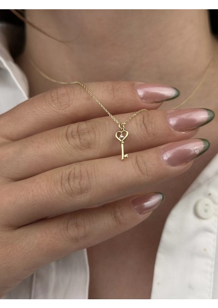 14 Ayar Altın Anahtar Kolye 856 modelleri