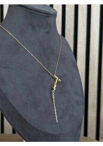 T Harfli Çelik Kolye