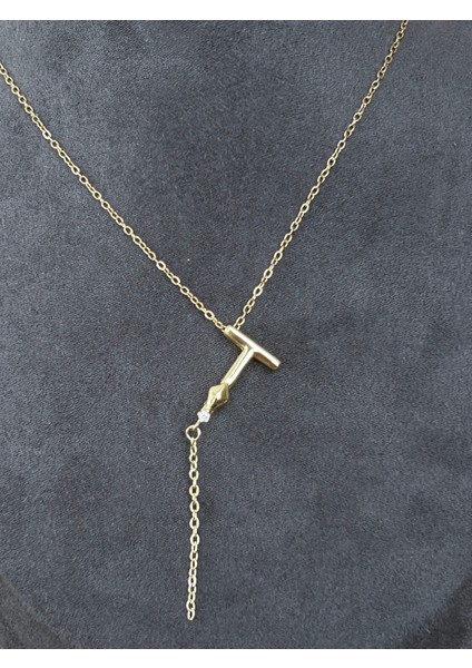 T Harfli Çelik Kolye modelleri