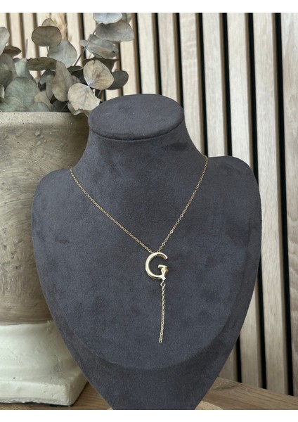 G Harfli Çelik Kolye