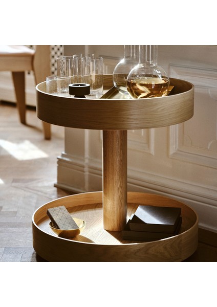 Tekerlekli yan sehpa, meşe kaplama fiyatları