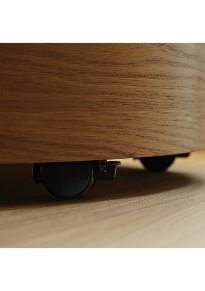 Tekerlekli yan sehpa, meşe kaplama fırsatları