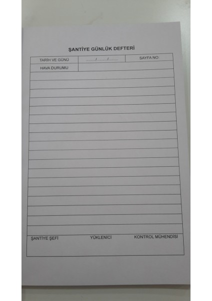 Günlük Şantiye Rapor Defteri fiyatları