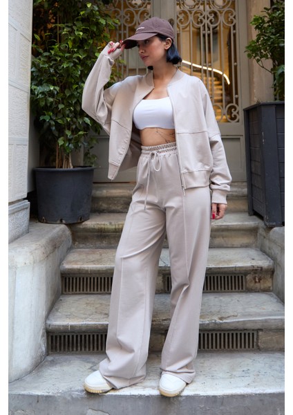 Çimalı Fermuar Detay 2 Iplik Eşofman Takım