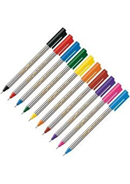 Fineliner Ofis Kalemi 10 Renkli Set 0.3 mm Çizim ve Yazım İçin Uygun fiyatları