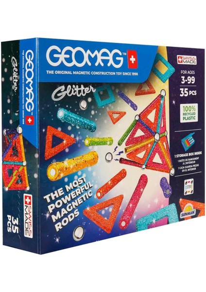 Sunman Parıltılı Manyetik Mıknat.çubuk LEGO 35PRÇ