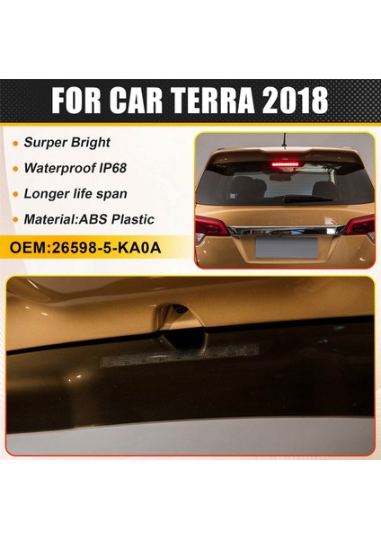Nissan Terra 2018 Otomobil Arka Bagaj Üç Üçüncü Fren Işık Lambası 26598-5KA0A (Yurt Dışından) fırsatları