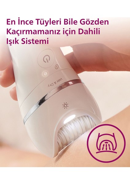 Çok Fonksiyonlu Islak Kuru Kablosuz Epilatör, Yüz, Koltuk Altı, Bikini ve Bacak Için