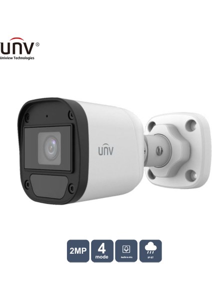 Unıvıew UAC-B112-AF28 2mp 2.8mm 20MT IP67 Ahd Dahili Ses Ir Bullet Kamera