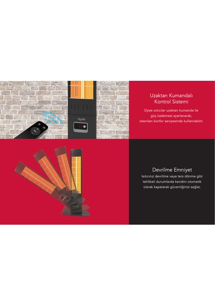 Single x Karbon Serisi IP65 Suya-Toza Dayanıklı 2300 W Siyah Uzaktan Kumandalı İç/Dış Mekan Isıtıcı fırsatları