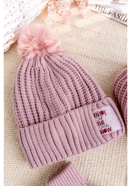 Ponponlu 9-15 Yaş Kız Çocuk Atkı Bere Eldiven Takımı modelleri