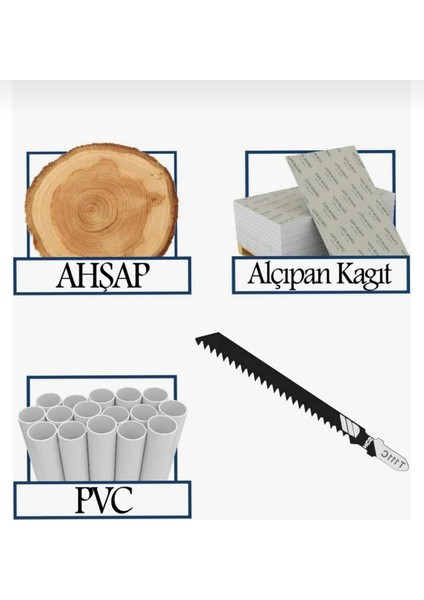 Plastik Ahşap Mdf Kesim Dekupaj Testere Bıçağı Yedek 10 cm Bıçak T111C (5 Adet Set) fırsatları